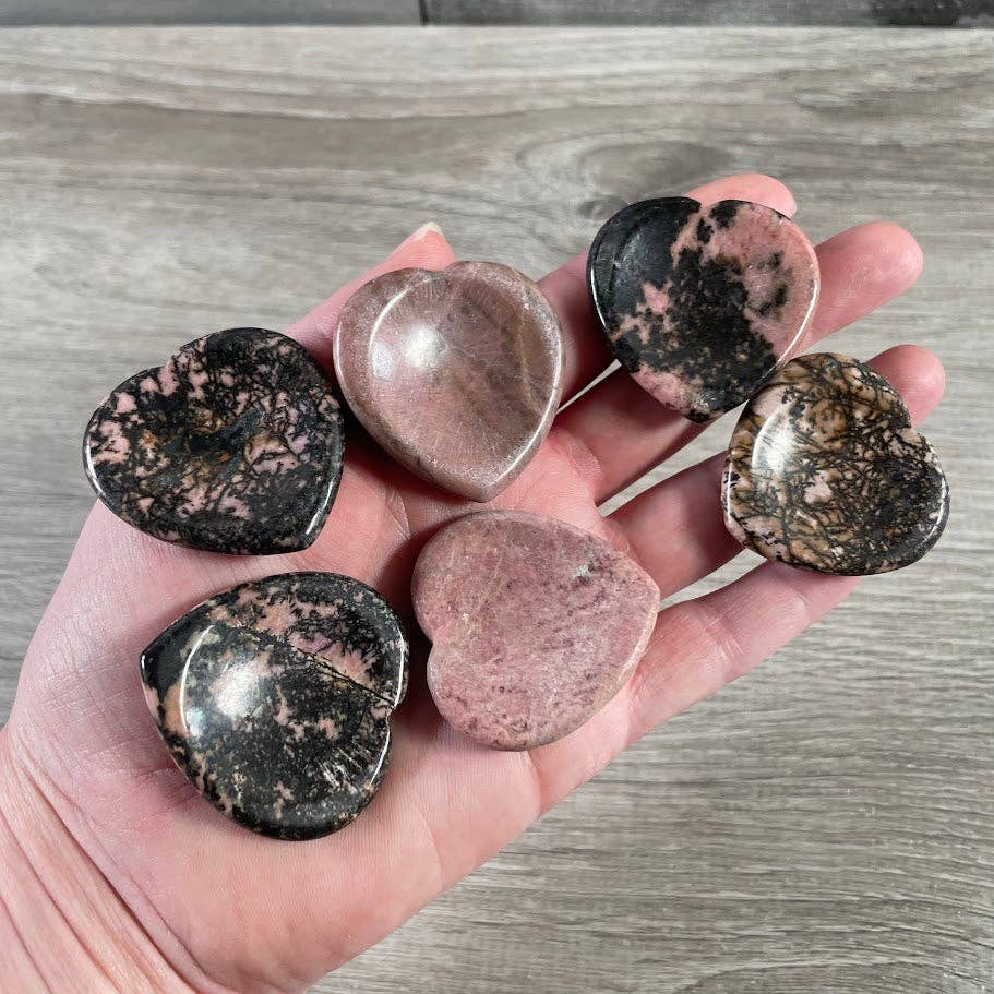Heart Shaped Worry Stone Crystal Surprise Pull
