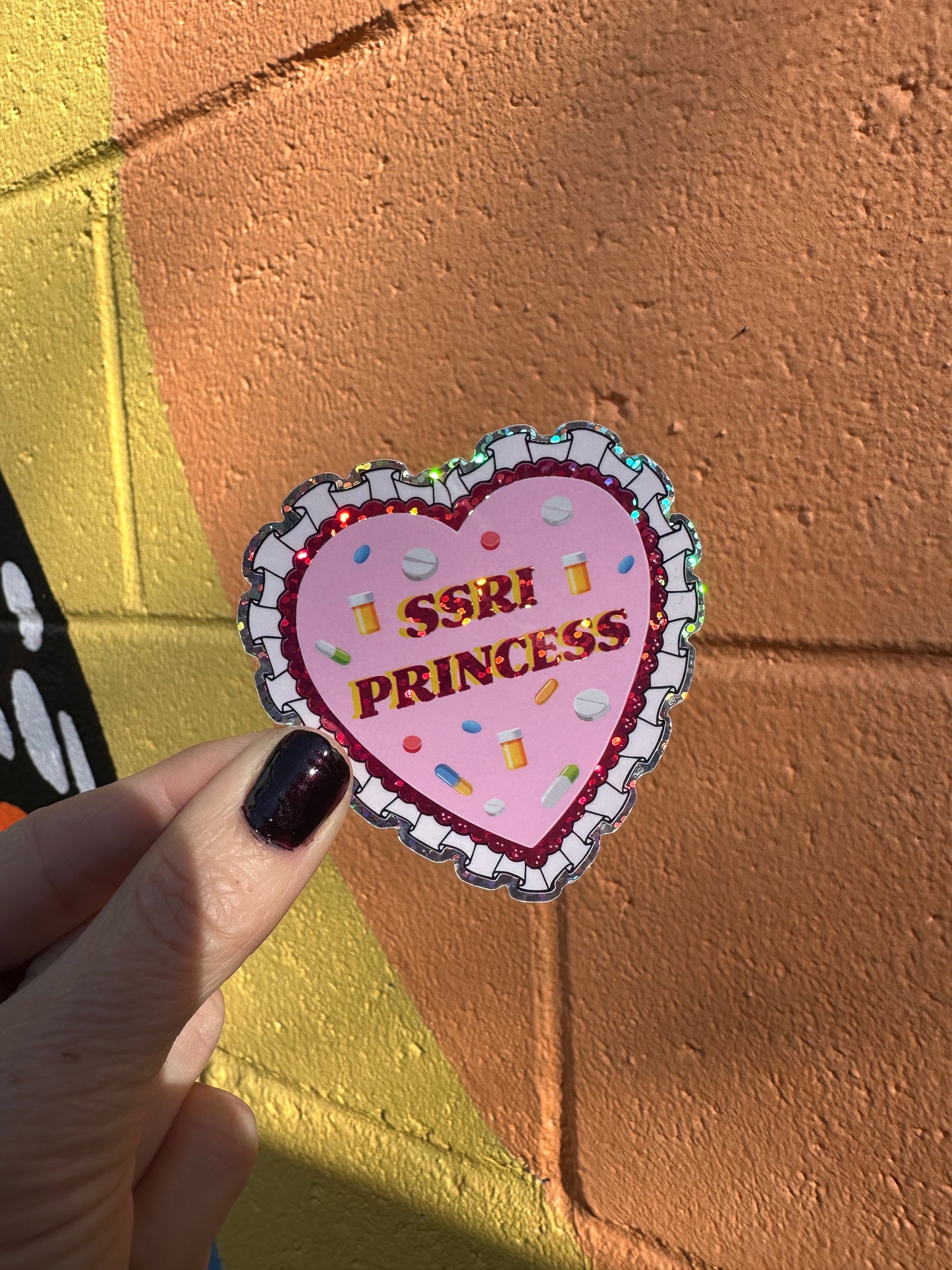 SSRI Princess Glitter Sticker