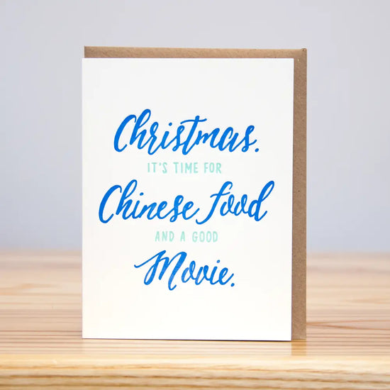 Christmas, Chinese Food & Movie Card