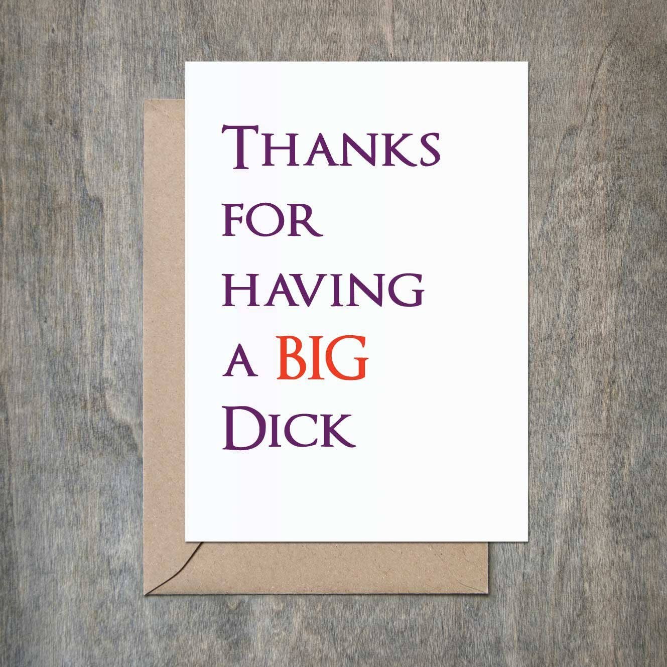 Thanks For Having A Big Dick Card