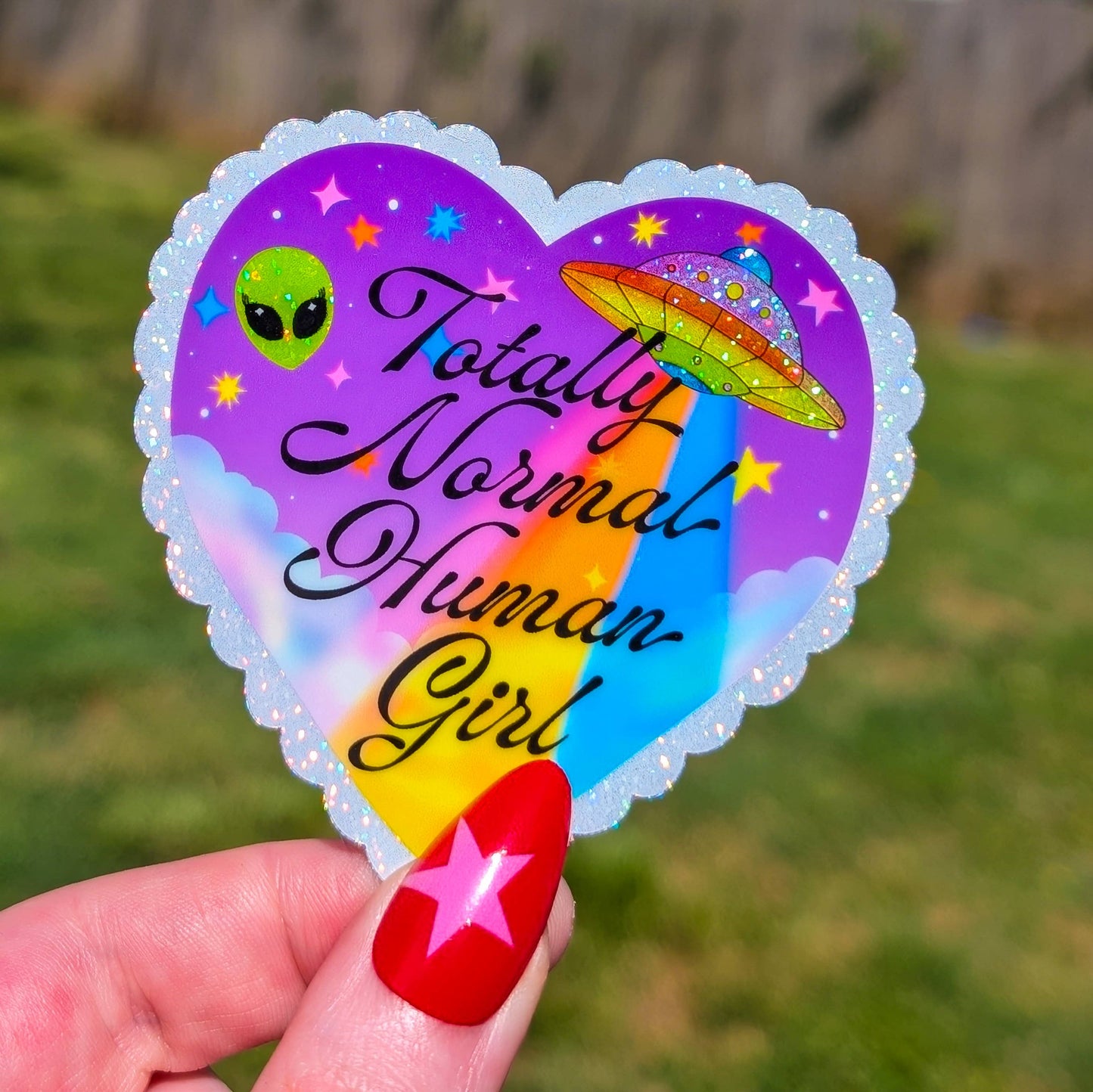 Totally Normal Human Girl Sticker