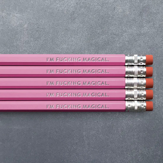 Load image into Gallery viewer, I&amp;#39;m Fucking Magical Pencil Set - 5 pk

