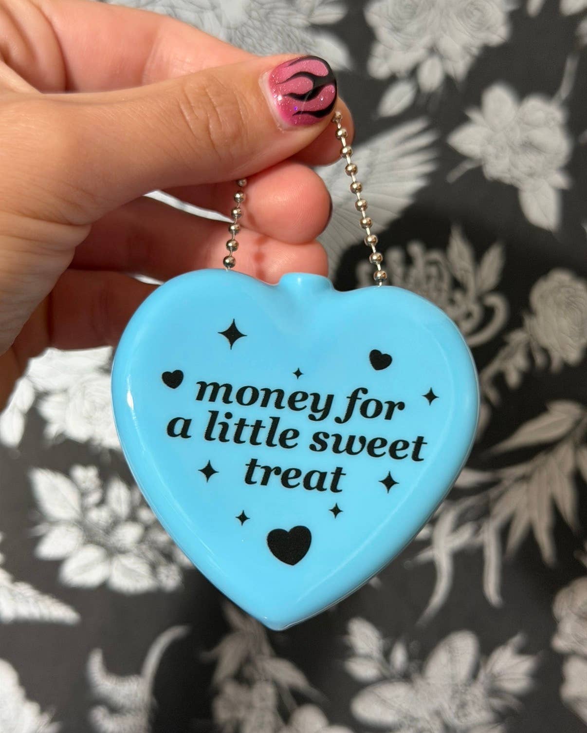 Money For A Little Sweet Treat Rubber Heart Coin Purse