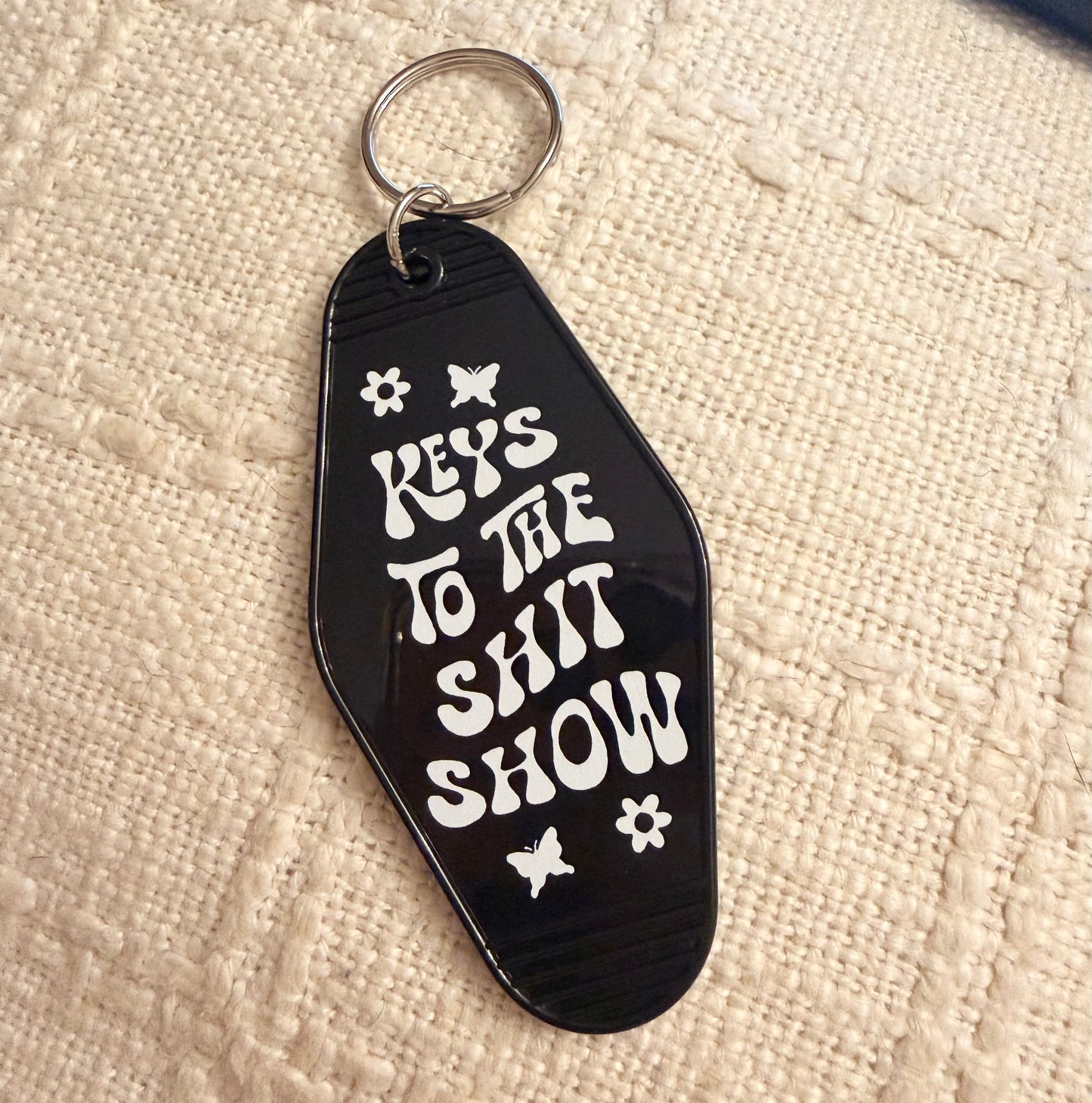 Keys To The Shit Show Motel Style Keychain