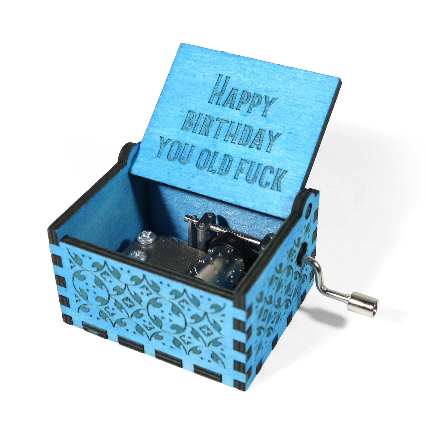 Happy Birthday You Old Fuck Hand-Crank Music Box