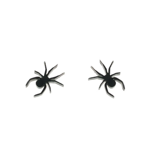 Spider Spider Earrings in Pearl Black