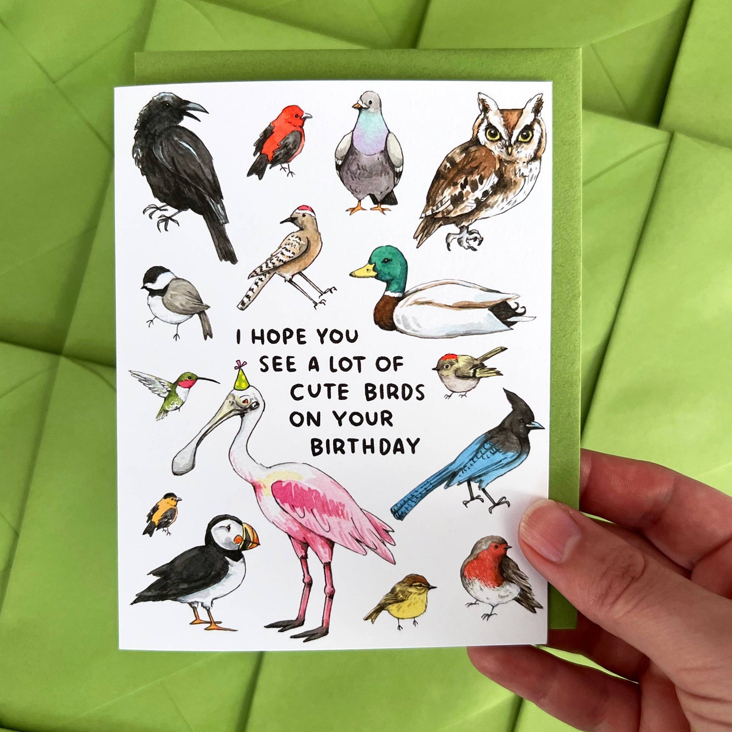 I Hope You See A Lot Of Cute Birds Birthday Card