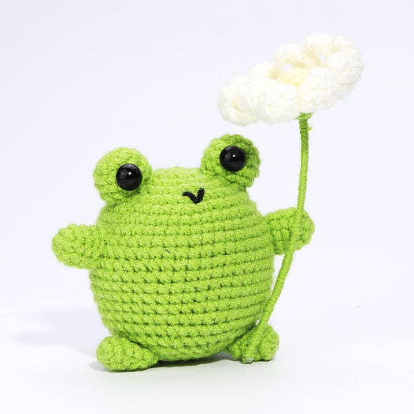 DIY Mini Crochet Plush Toy Complete Kit For Beginners - Bogart the Frog