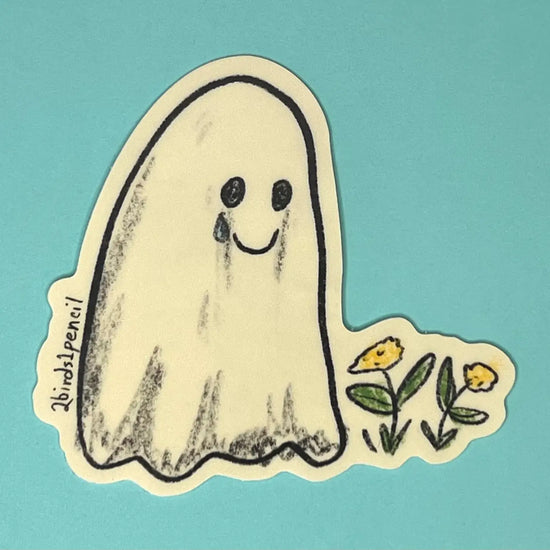 Sad Ghost Sticker