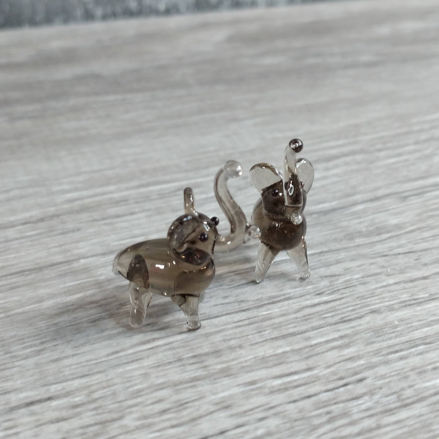 Small Glass Animal Figurines Surprise Pull