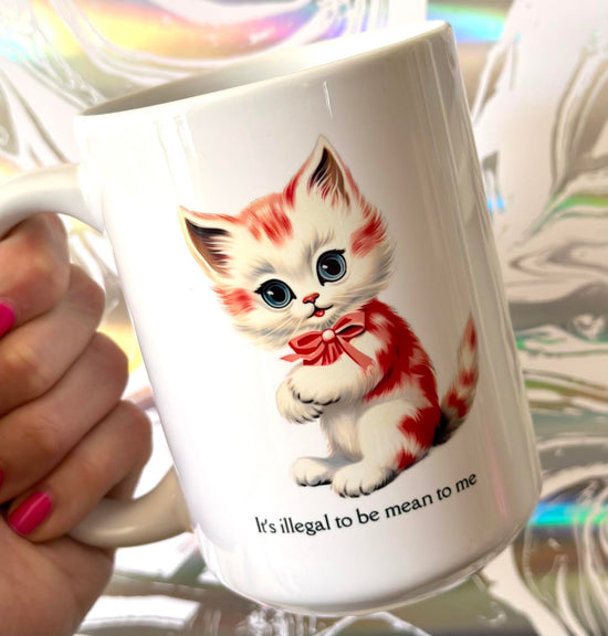 It's Illegal To Be Mean To Me 15 oz Mug