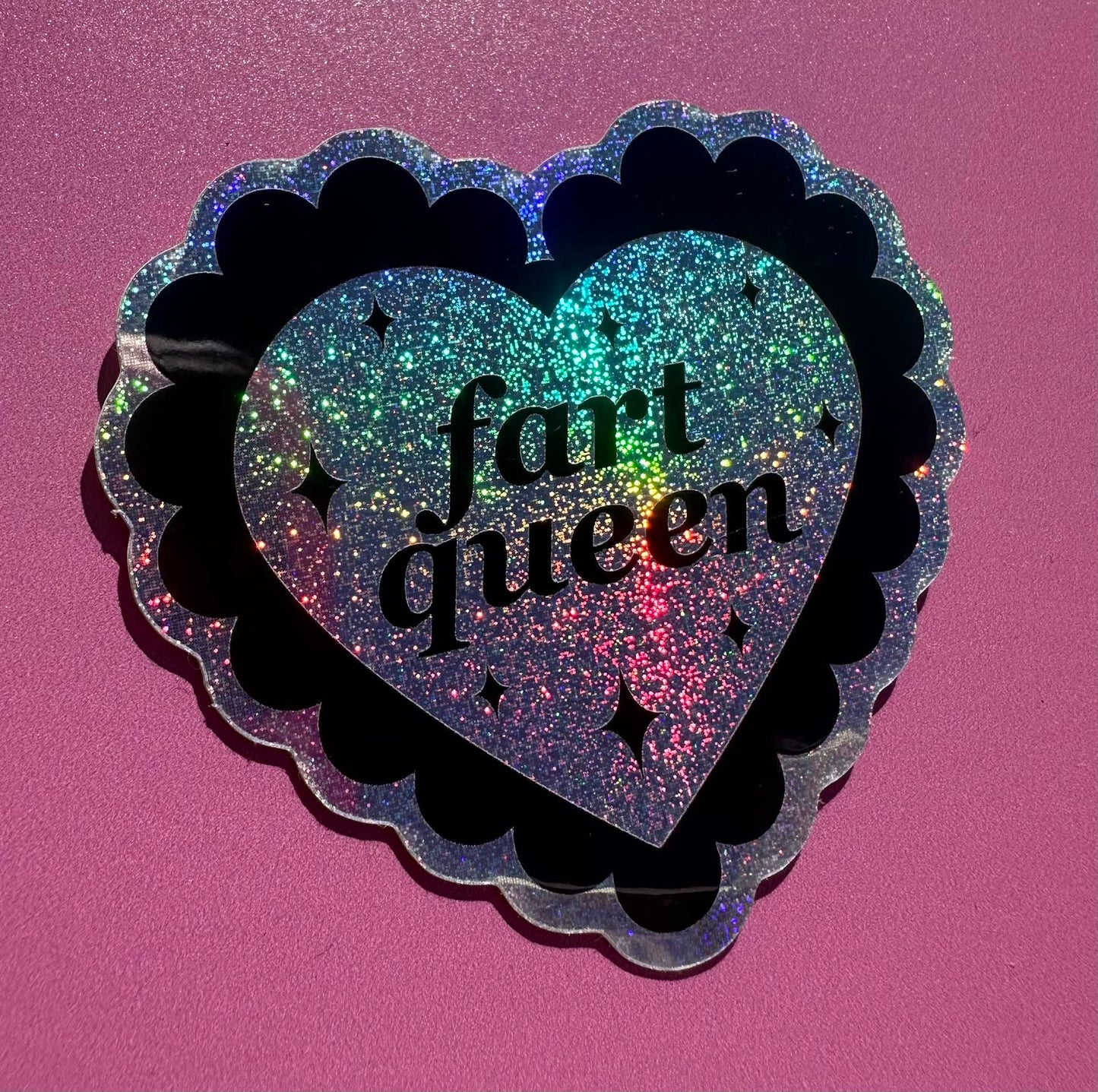 Fart Queen Glitter Sticker