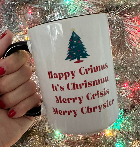 Happy Crimus Meme 15 oz Mug