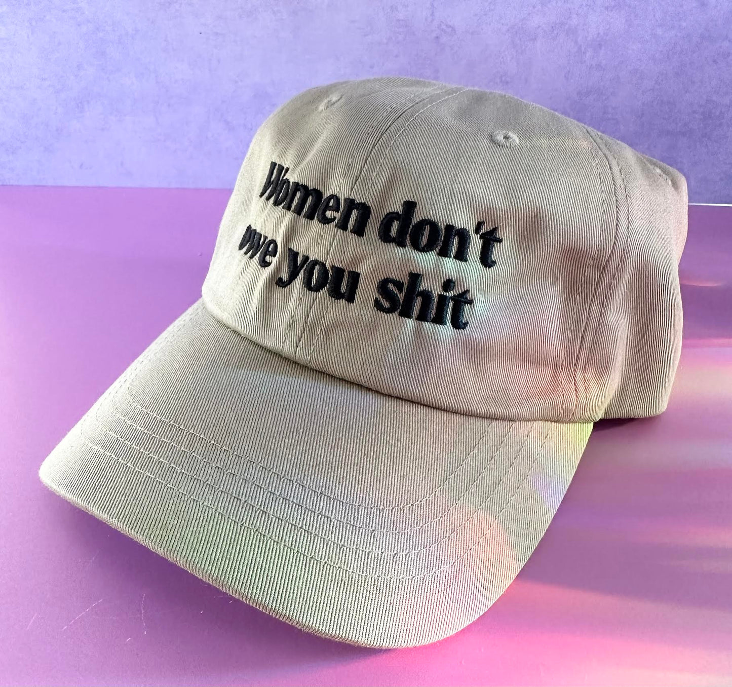 Load image into Gallery viewer, Women Don&amp;#39;t Owe You Shit Embroidered Dad Hat
