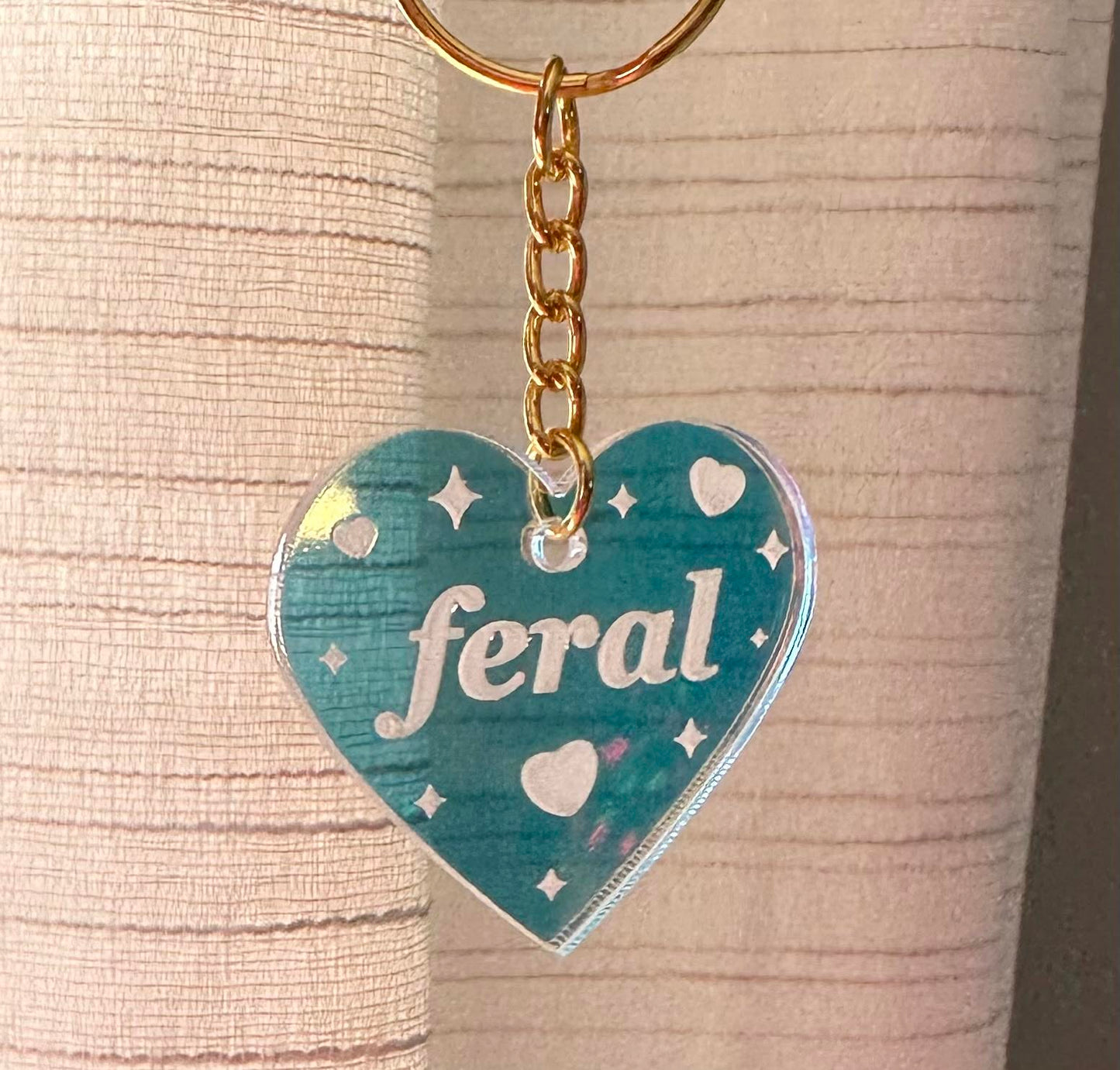 Feral Iridescent Acrylic Keychain