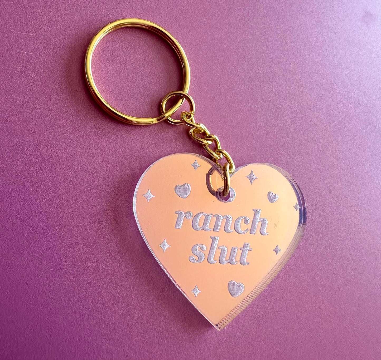 Ranch Slut Iridescent Acrylic Keychain