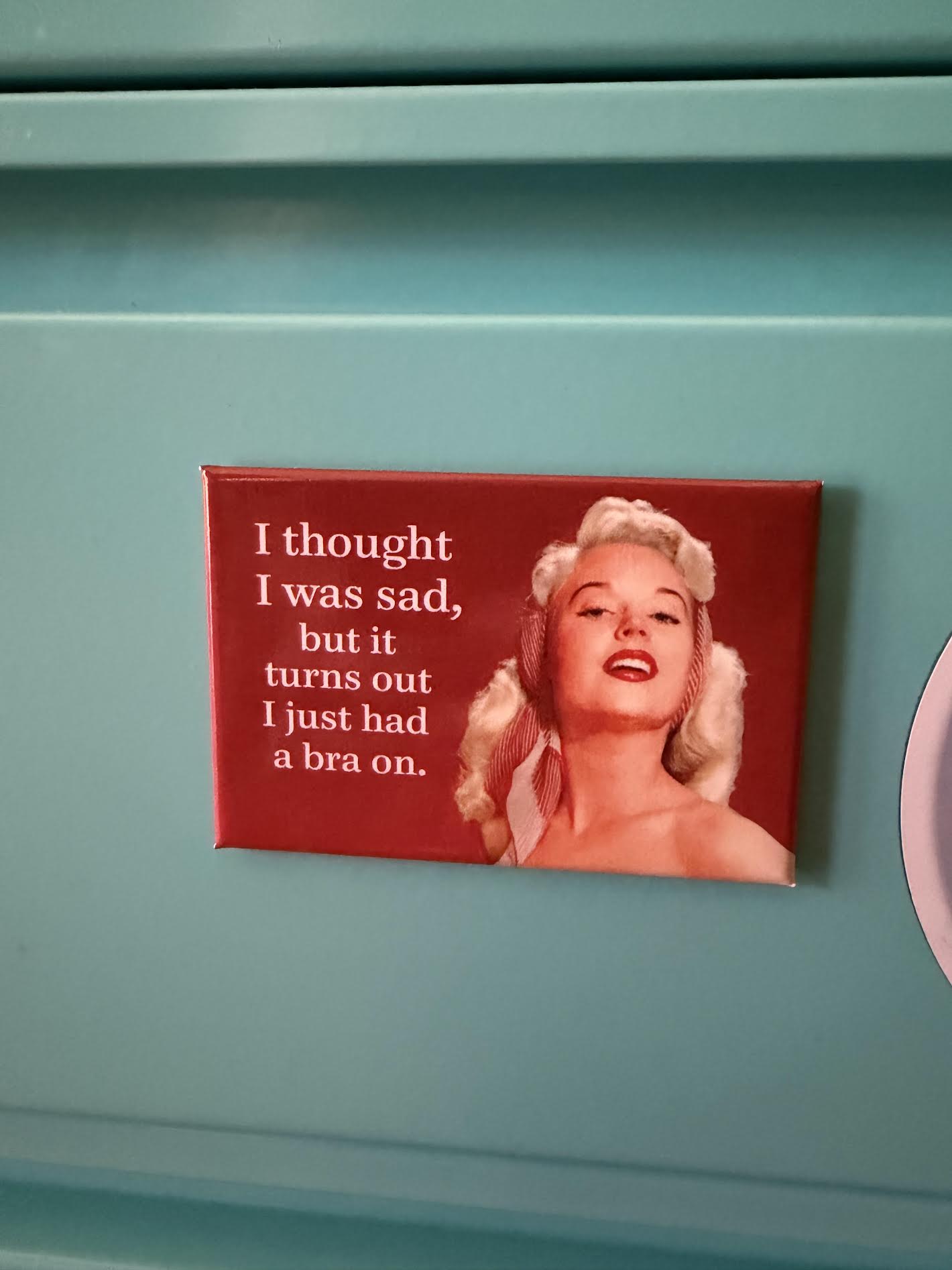 I Thought I Was Sad, But It Turns Out I Just Had A Bra On Magnet