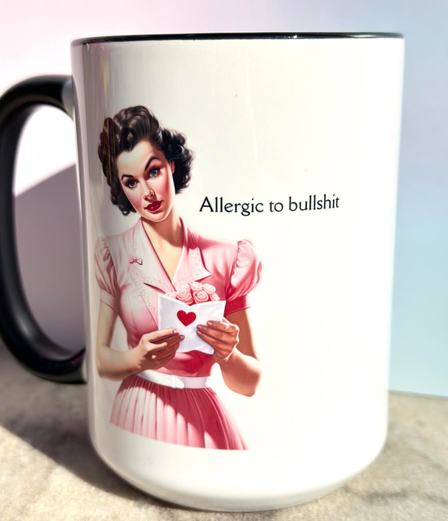 Allergic To Bullshit 15 oz mug