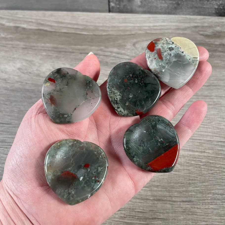 Heart Shaped Worry Stone Crystal Surprise Pull