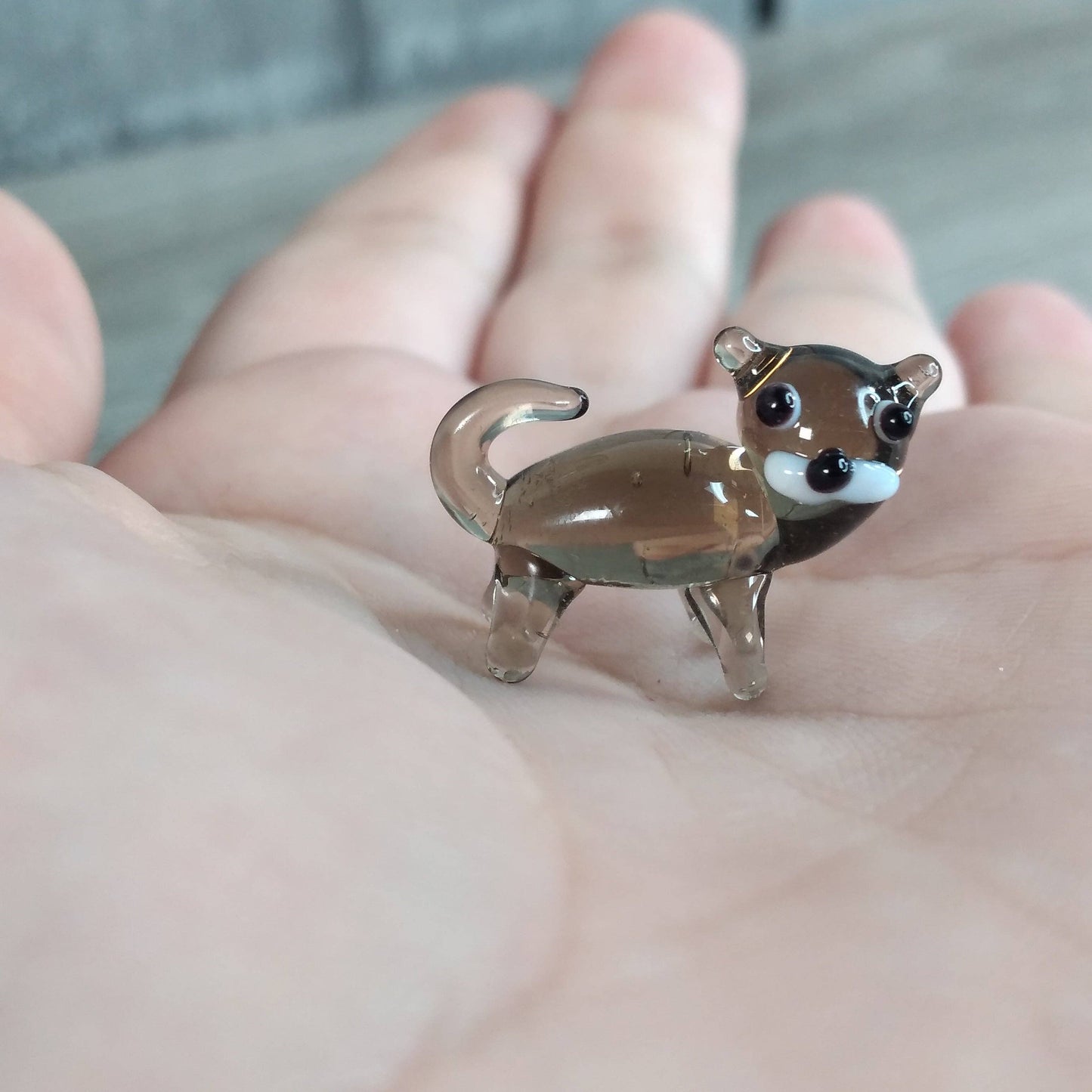 Small Glass Animal Figurines Surprise Pull