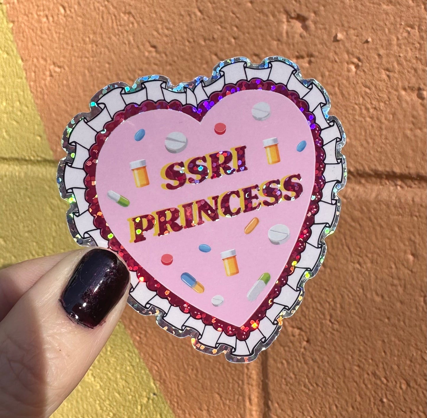 SSRI Princess Glitter Sticker