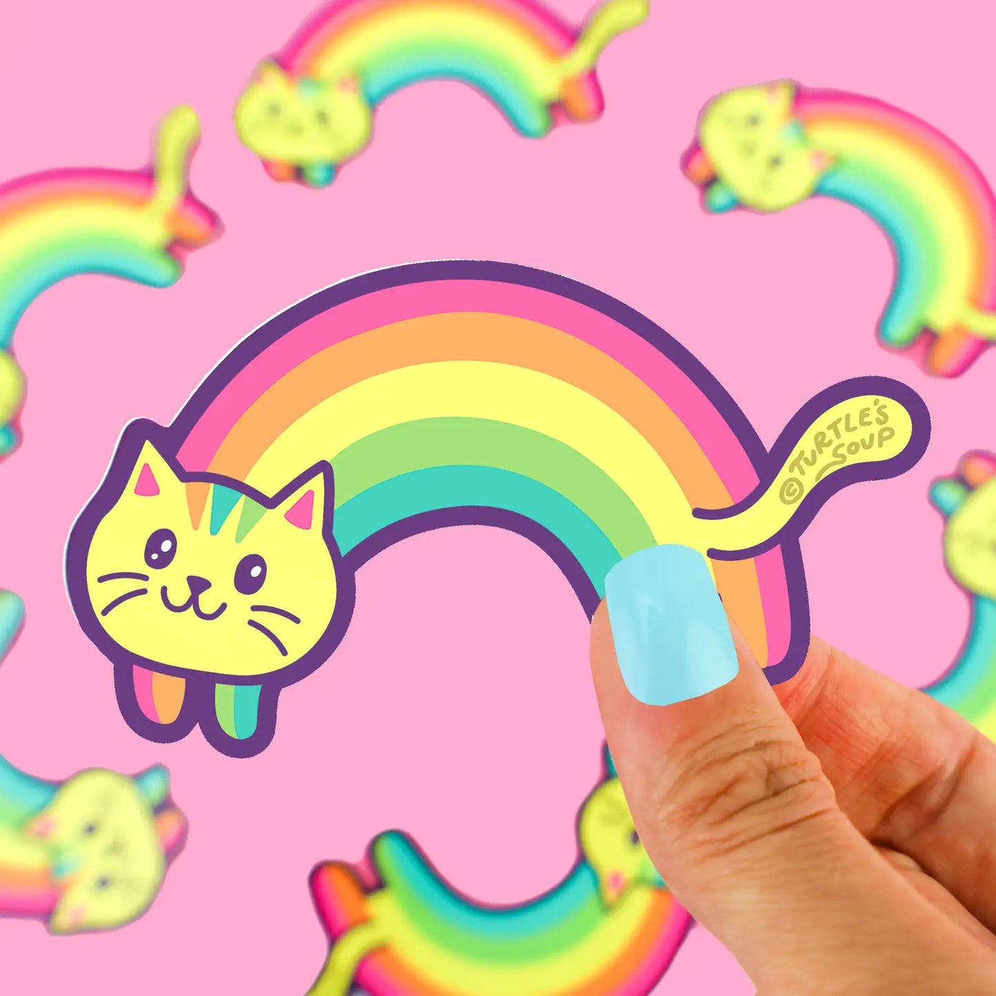 Load image into Gallery viewer, Rainbow Kitty Sticker
