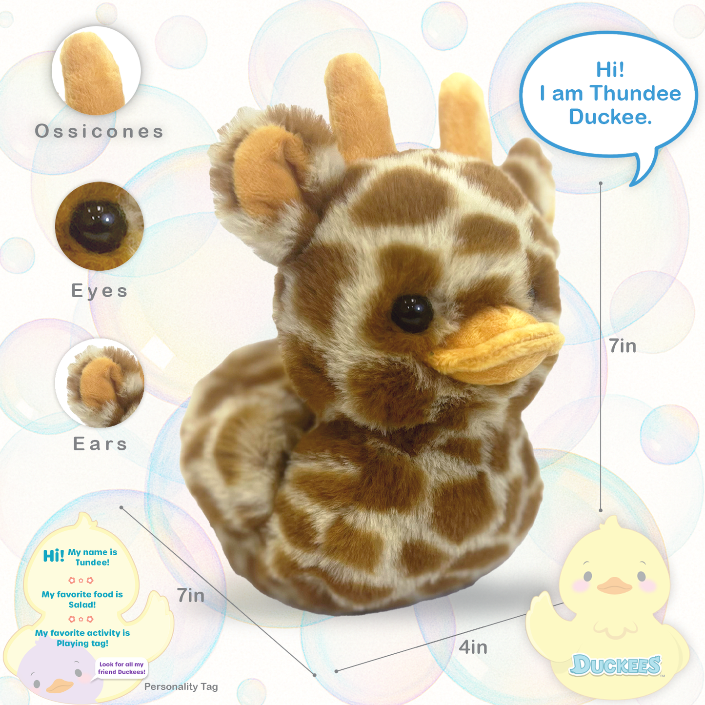 Duckee Giraffe Plushie