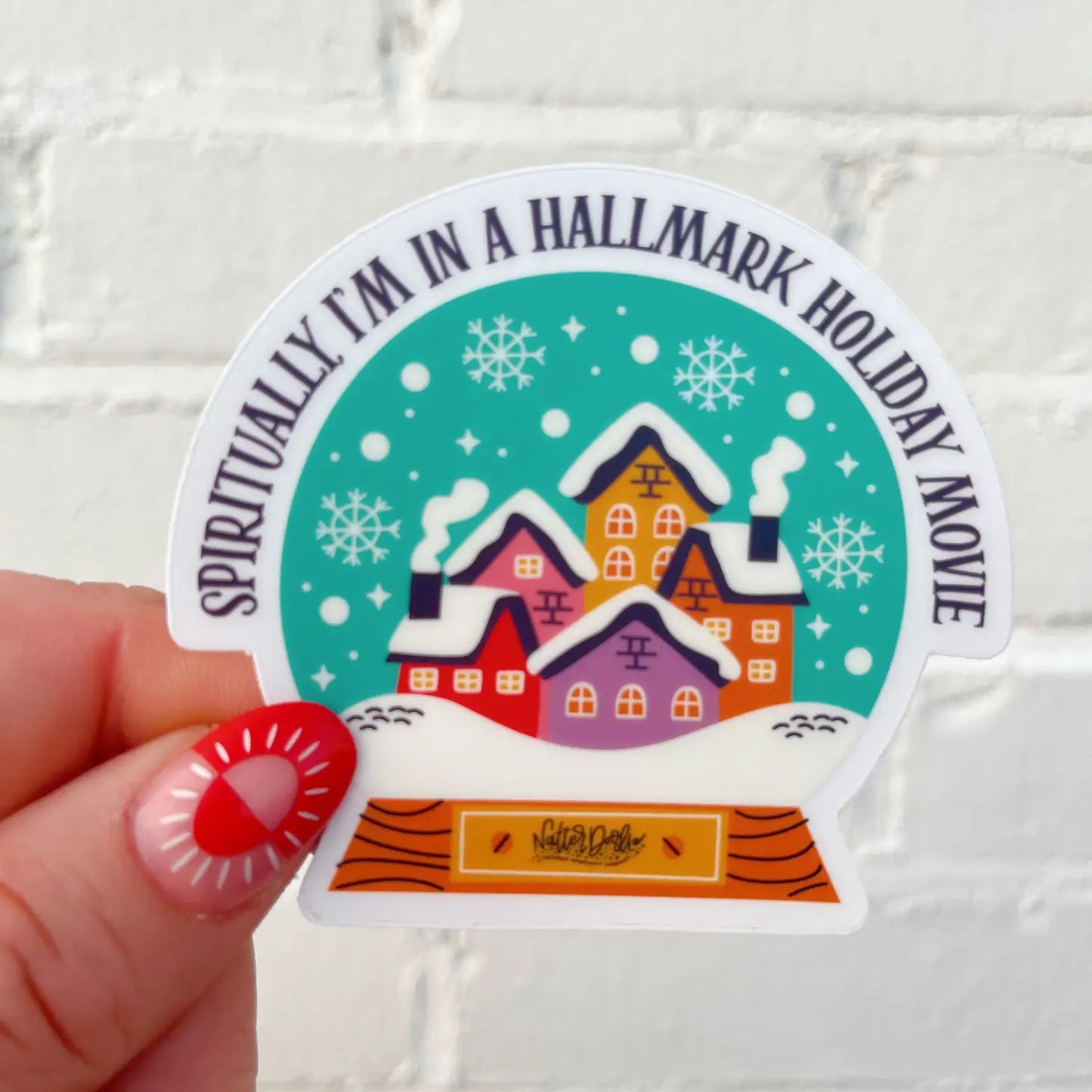 Load image into Gallery viewer, Spiritually I&amp;#39;m in a Hallmark Holiday Movie Sticker
