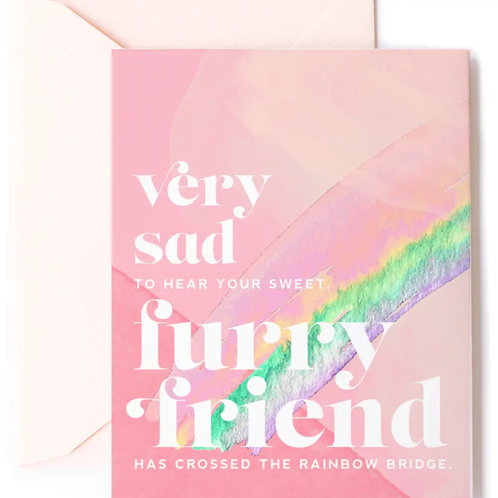 Furry Friend Rainbow Bridge Card