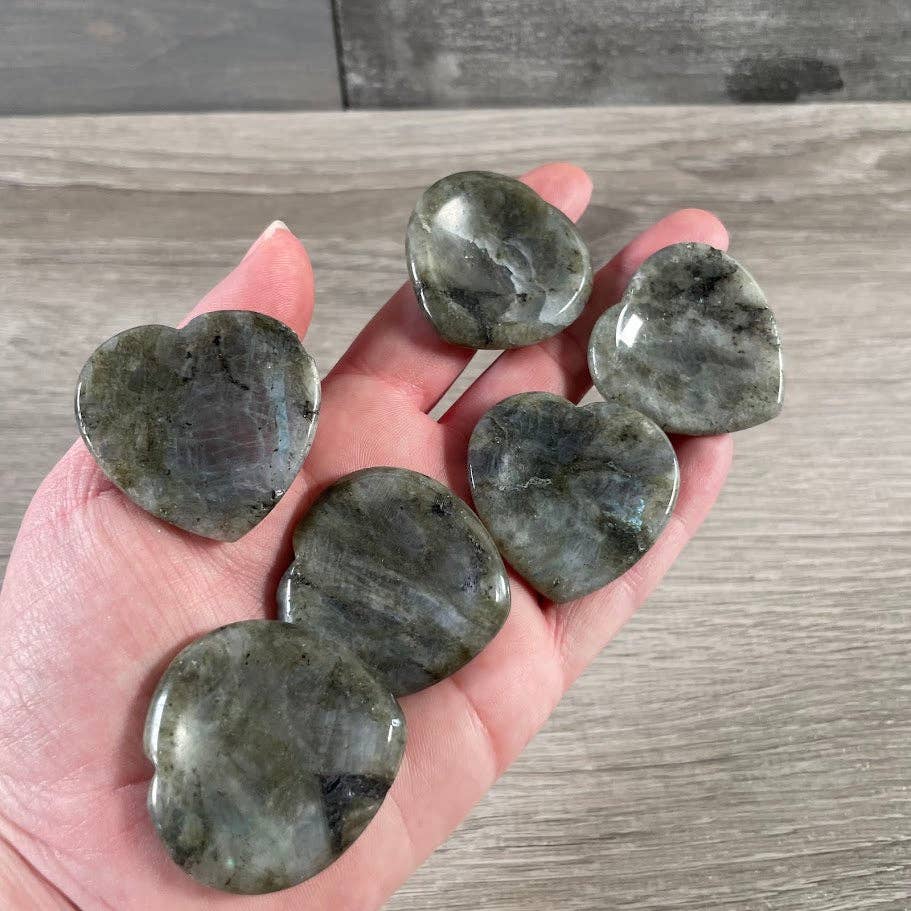 Heart Shaped Worry Stone Crystal Surprise Pull