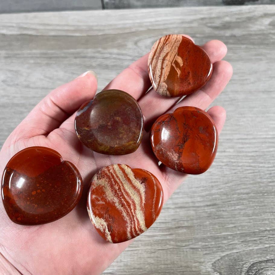 Heart Shaped Worry Stone Crystal Surprise Pull