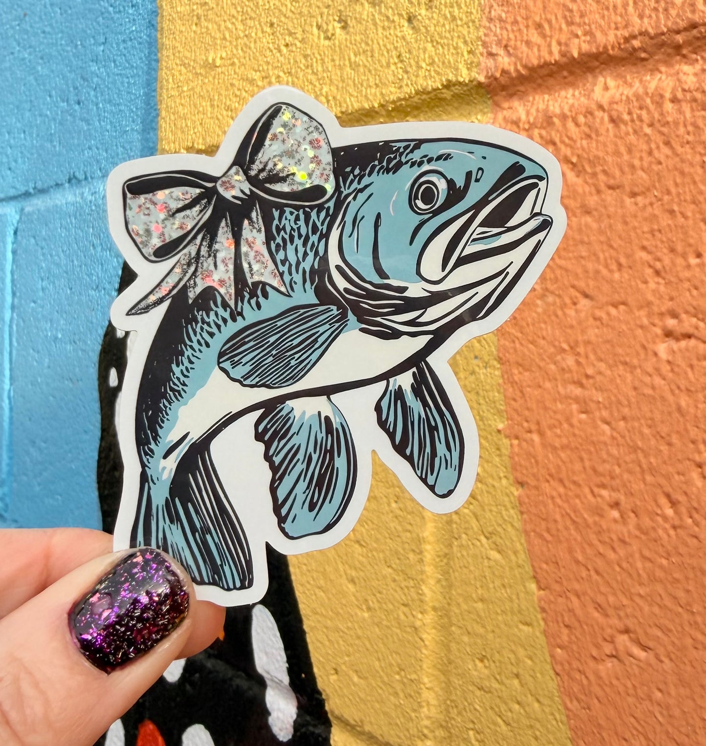 I'm Just A Fish Glitter Sticker