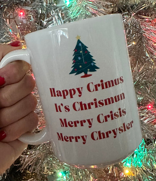 Happy Crimus Meme 15 oz Mug