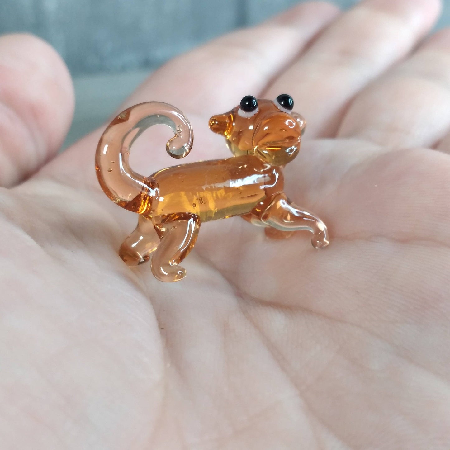 Small Glass Animal Figurines Surprise Pull