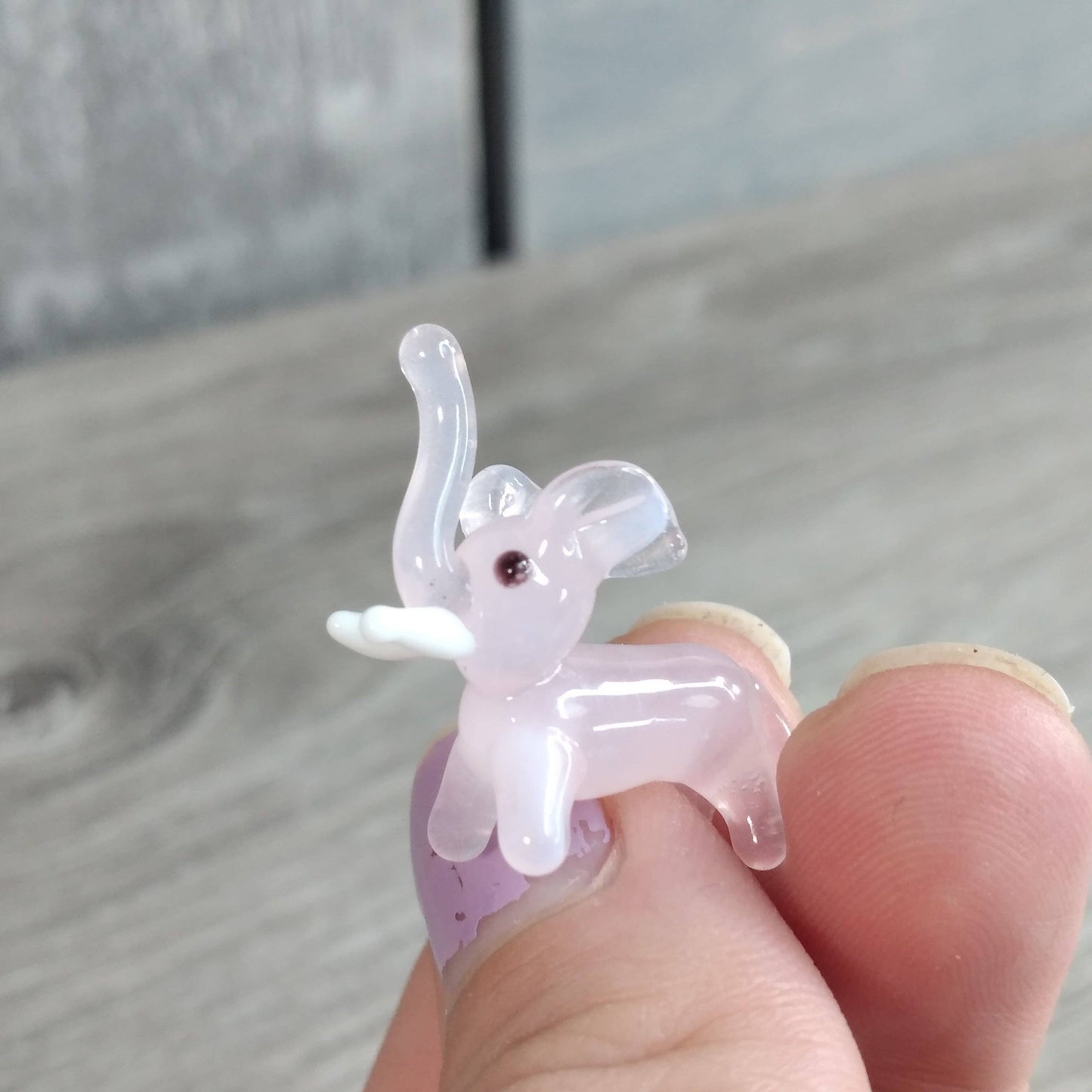 Small Glass Animal Figurines Surprise Pull