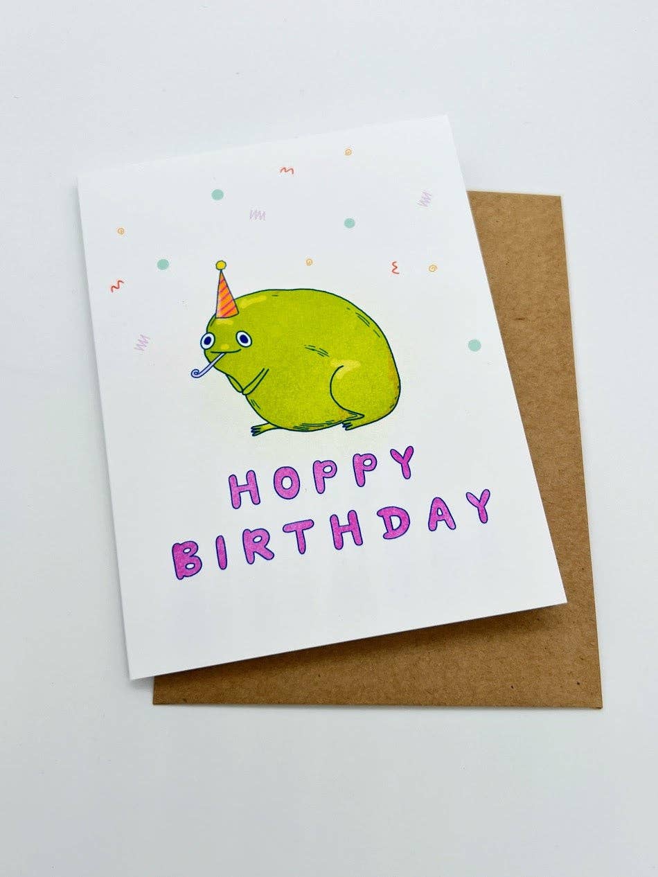 Hoppy Birthday Frog Card