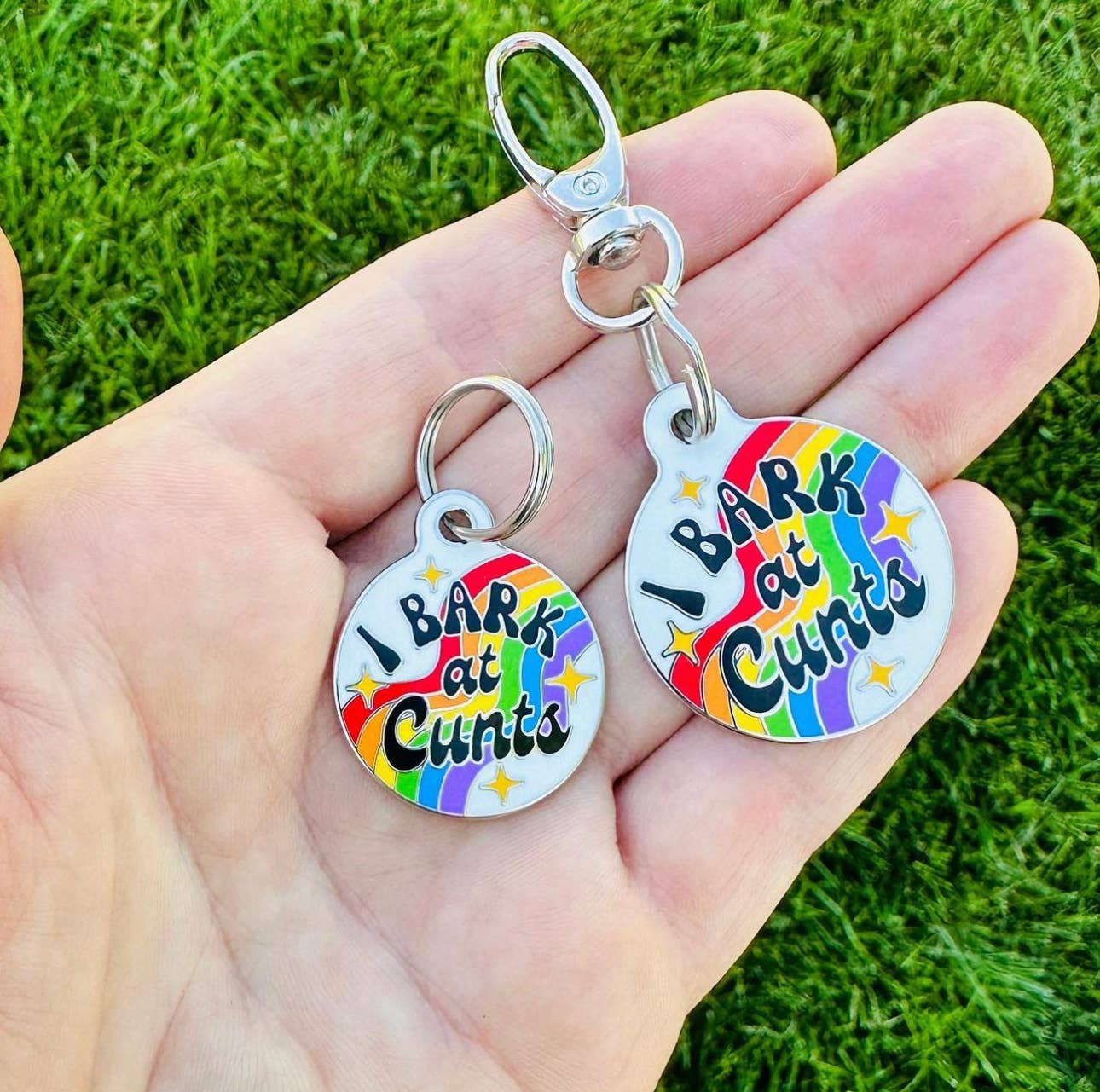I Bark at Cunts Pet Tag