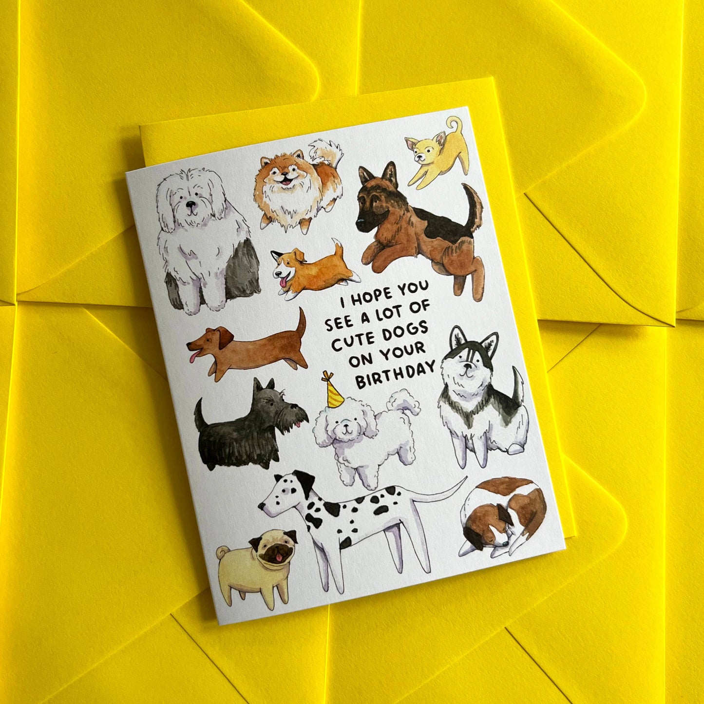 I Hope You See A Lot Of Cute Dogs Birthday Card