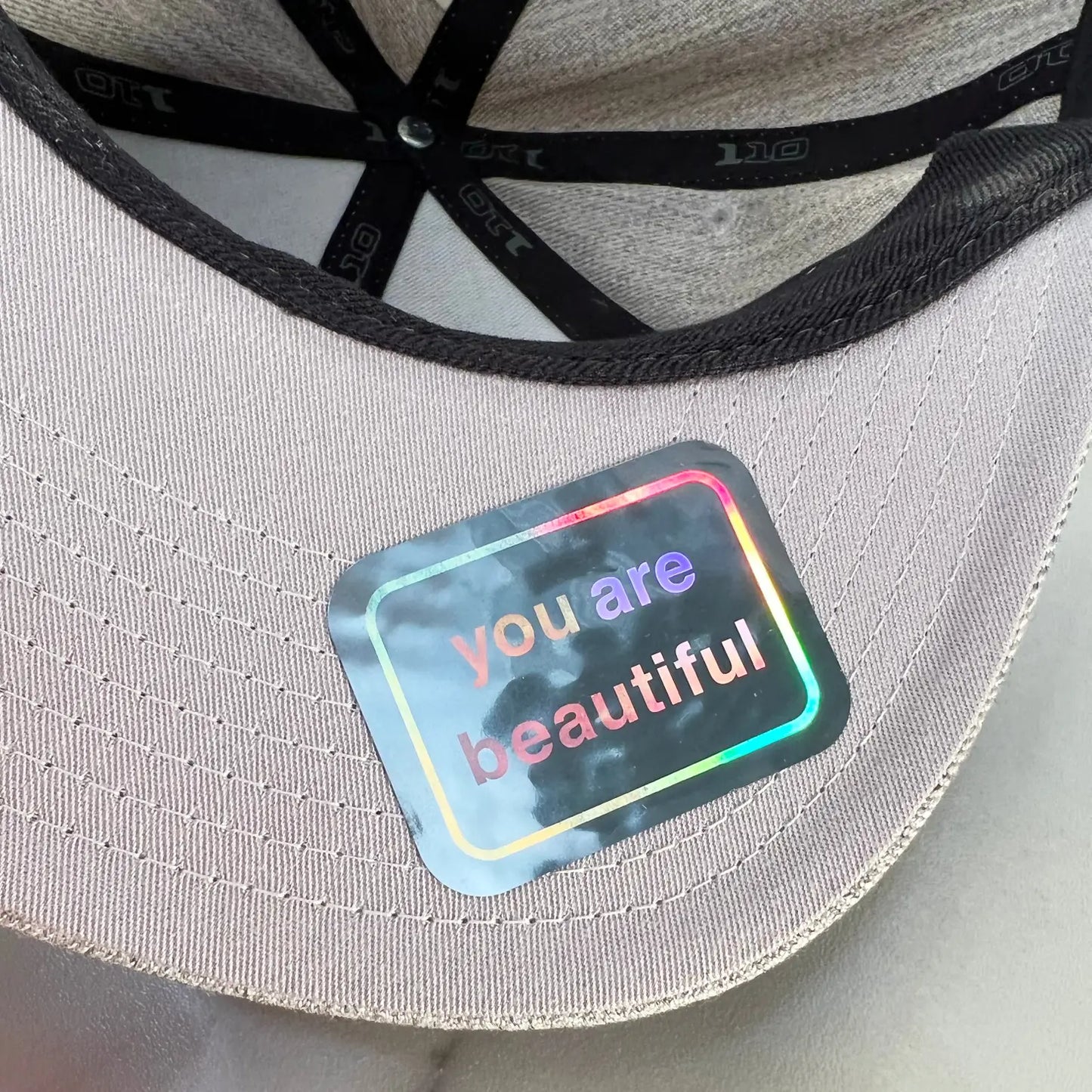 You Are Beautiful Classic Holographic Stickers - 4 pack