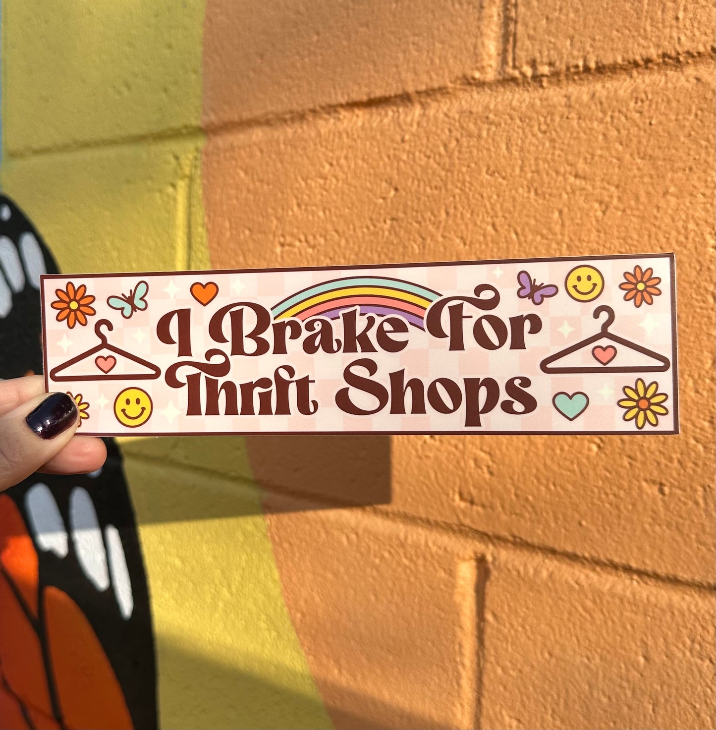 I Brake For Thrift Shops Bumper Sticker