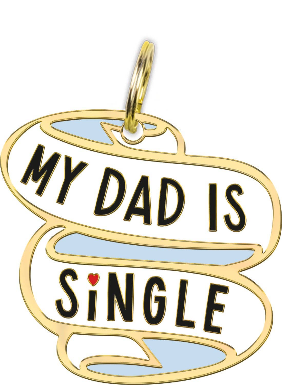 My Dad Is Single Collar Charm Pet Tag