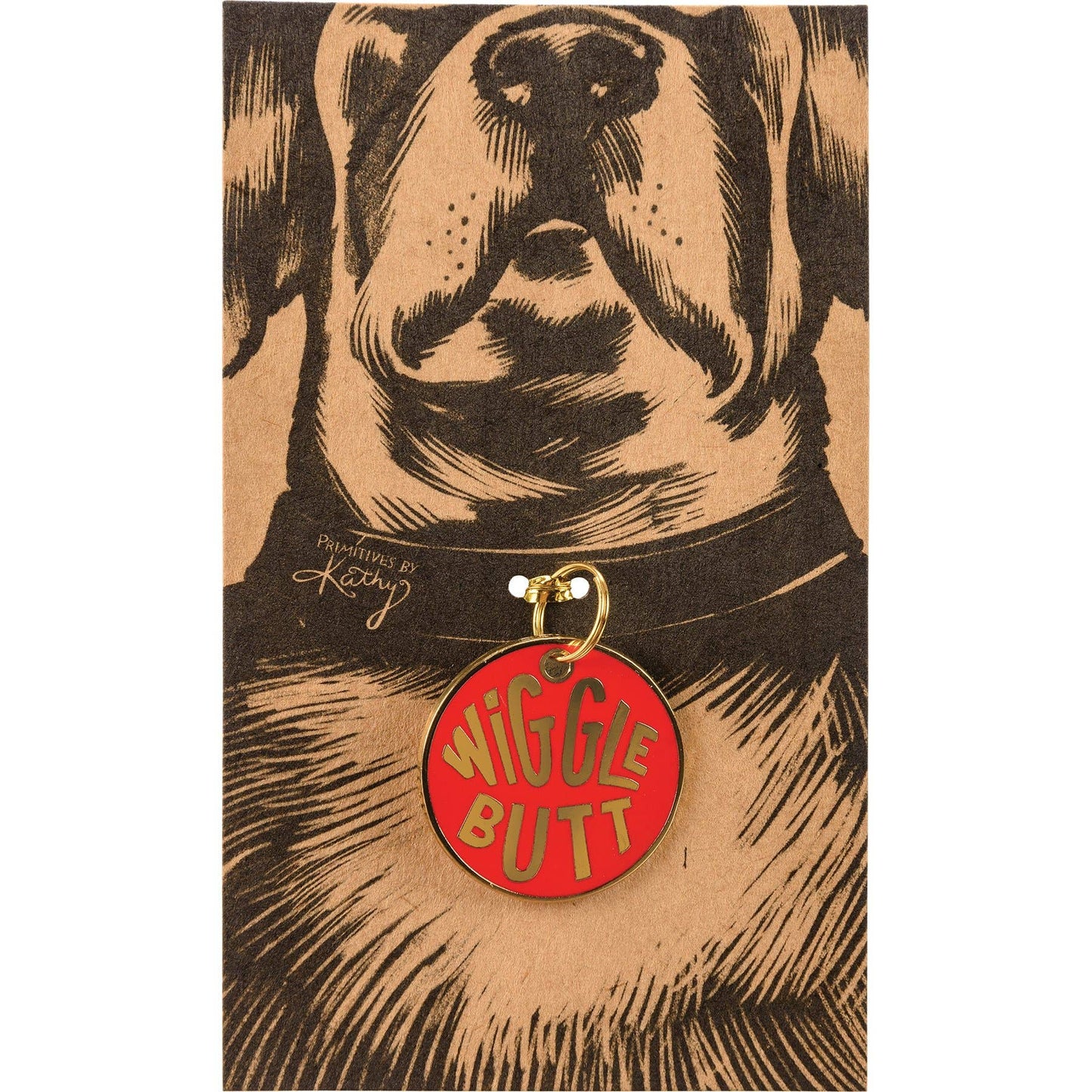 Wiggle Butt Collar Charm Pet Tag