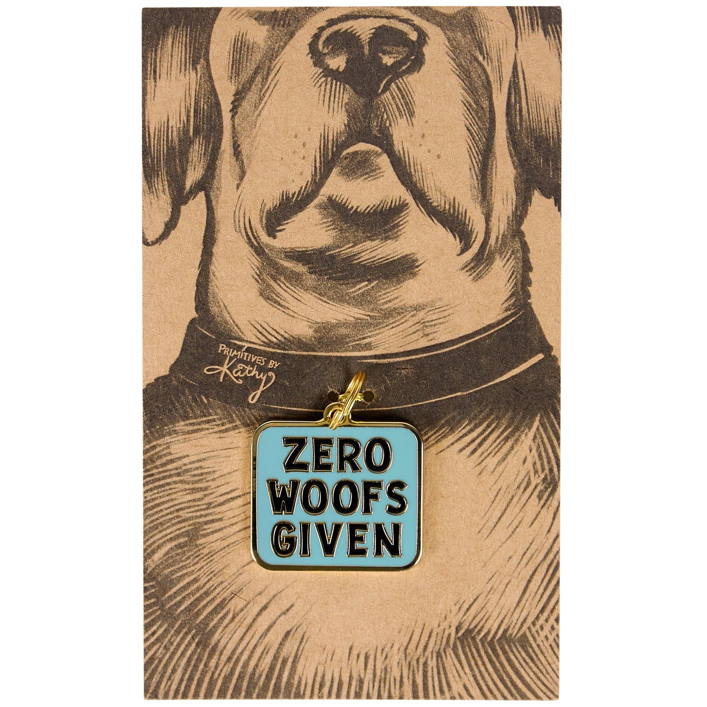 Zero Woofs Given Collar Charm Pet Tag