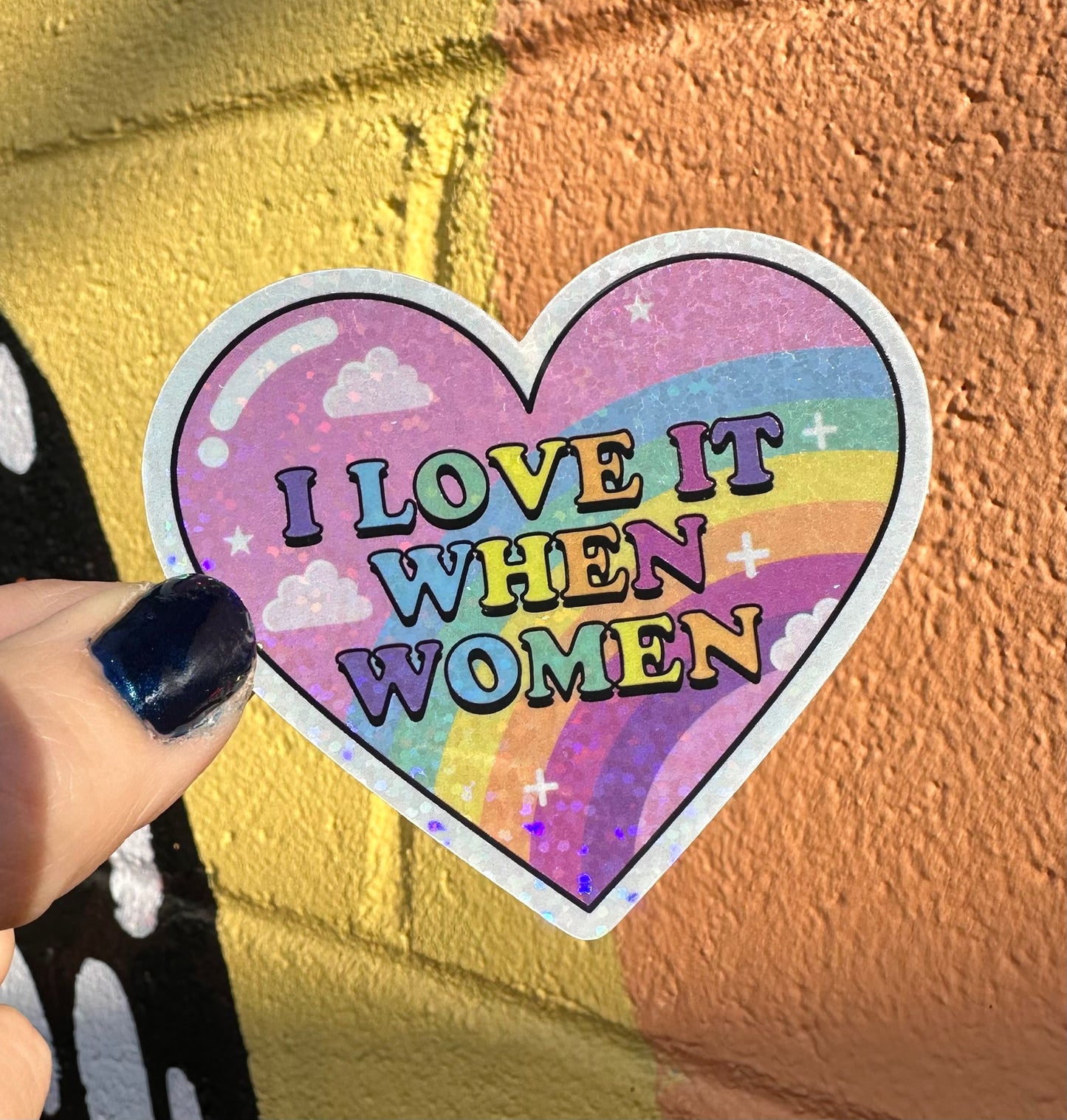I Love It When Women Glitter Sticker