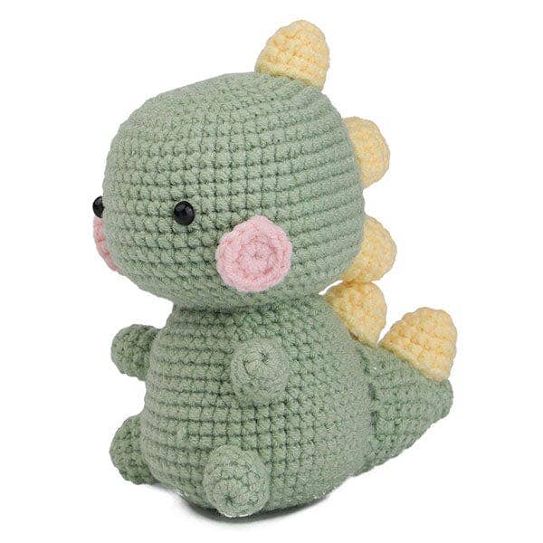 DIY Mini Crochet Plush Toy Complete Kit For Beginners - Noah the Dinosaur