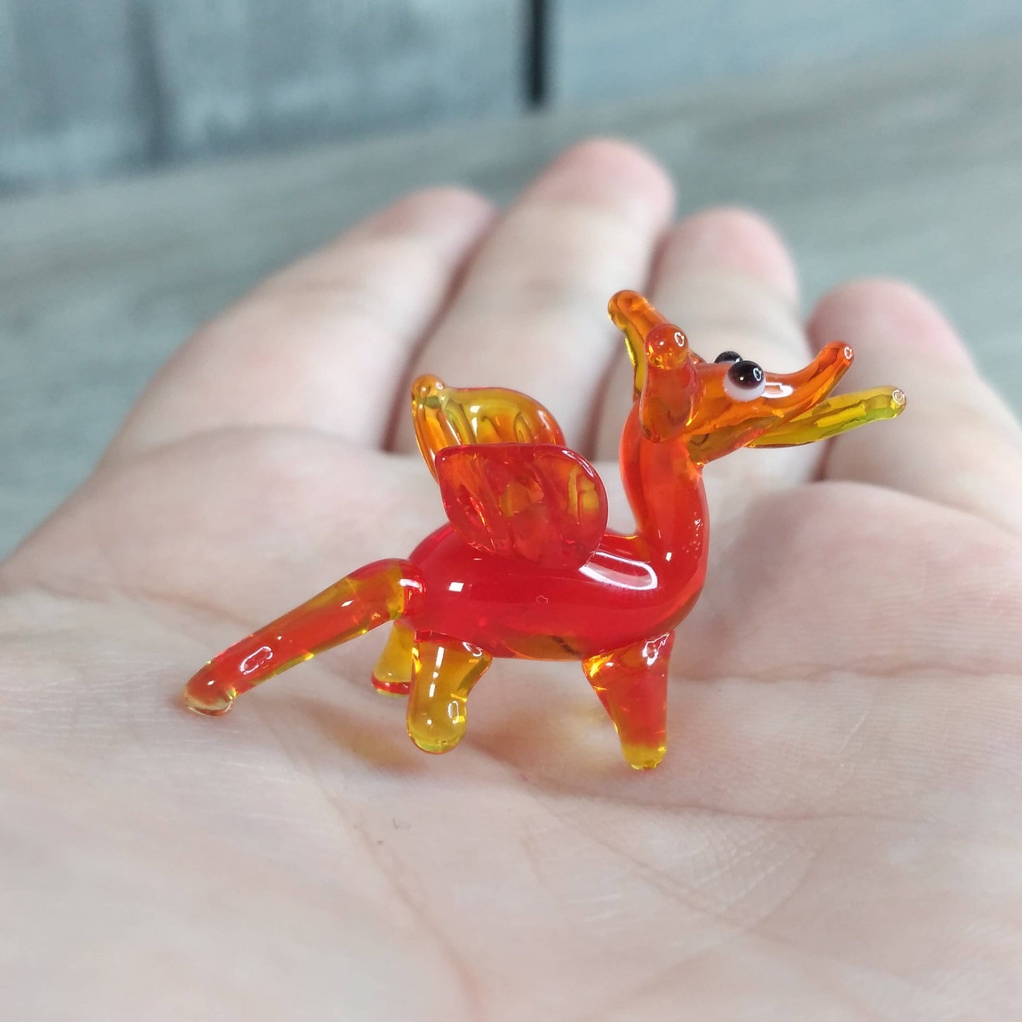 Small Glass Animal Figurines Surprise Pull
