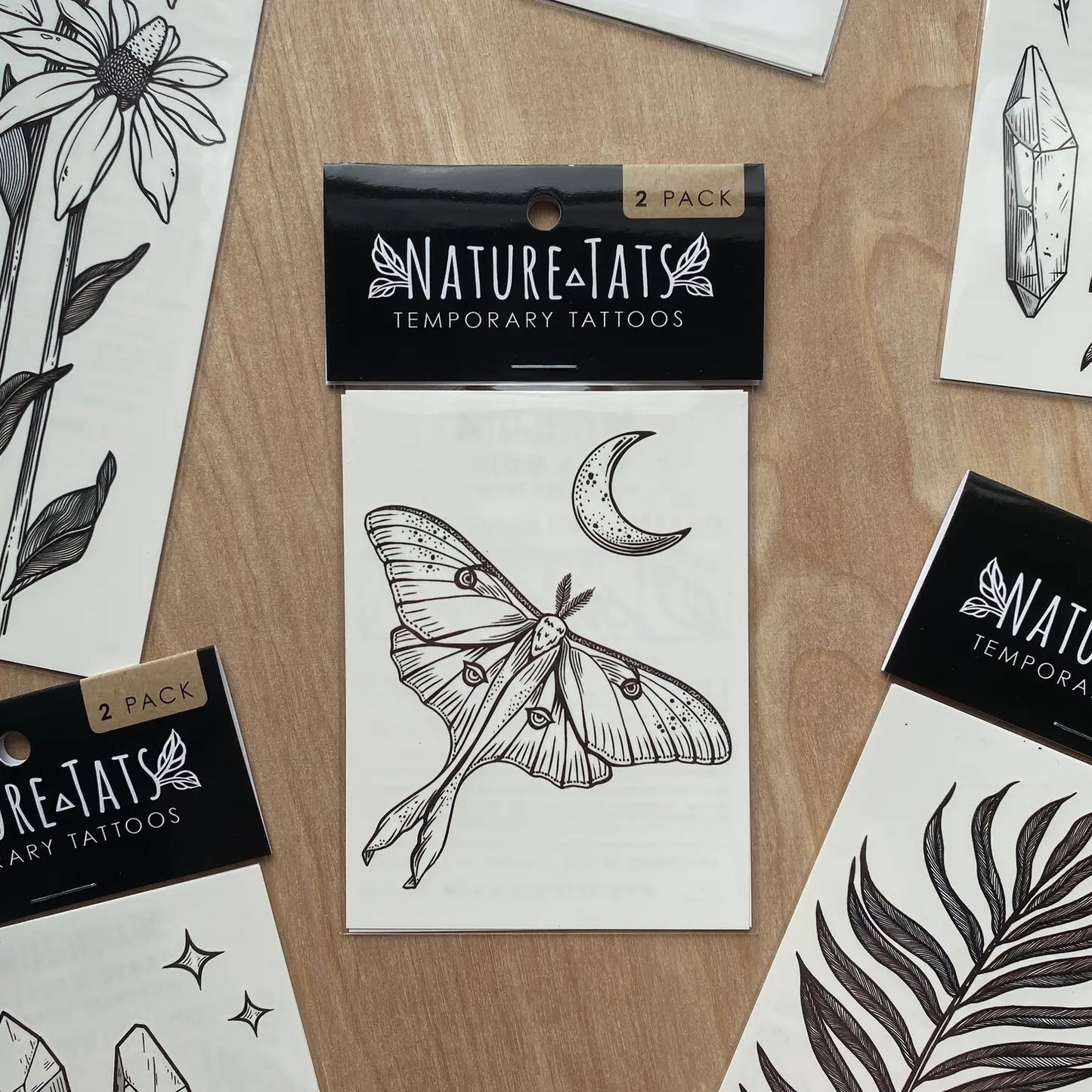 Load image into Gallery viewer, Luna Moth Temporary Tattoos
