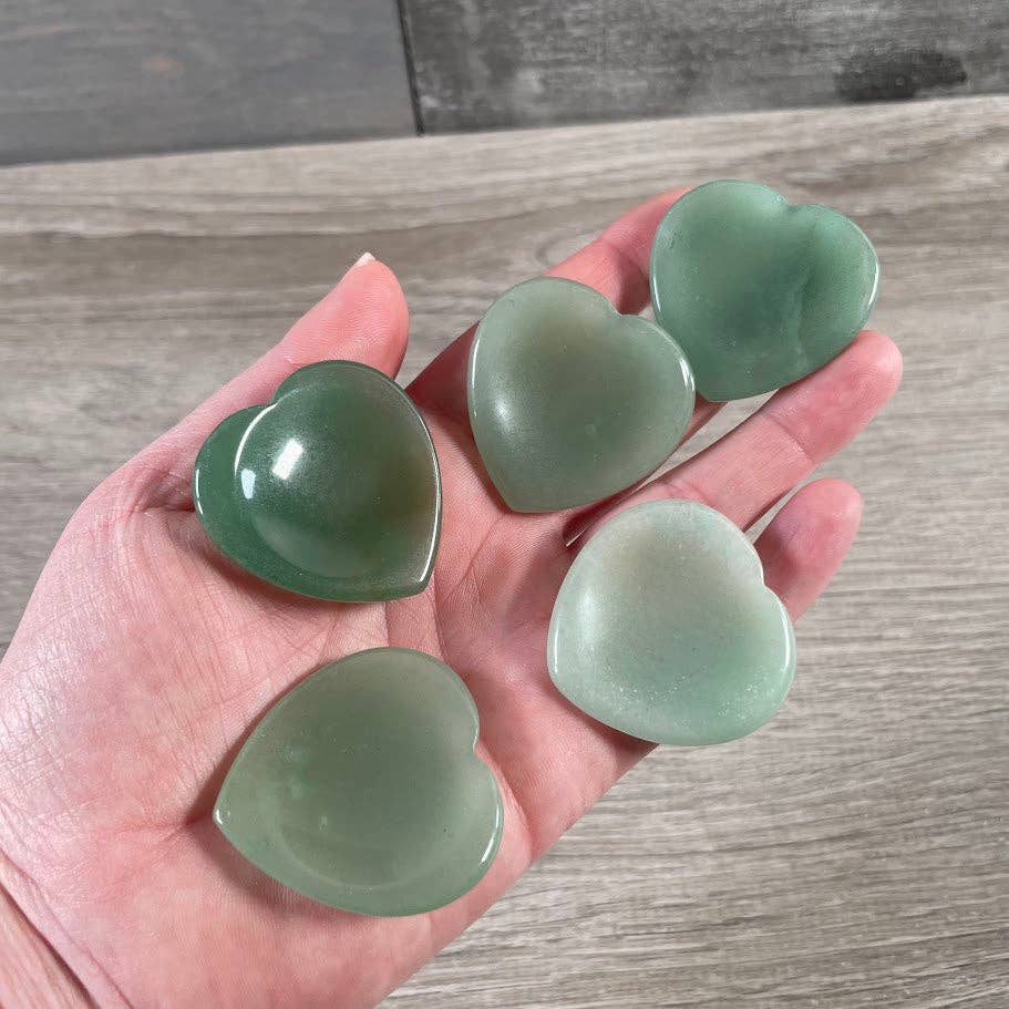 Heart Shaped Worry Stone Crystal Surprise Pull