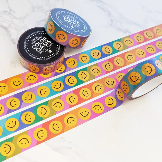 Rainbow Smiley Face Washi Tape