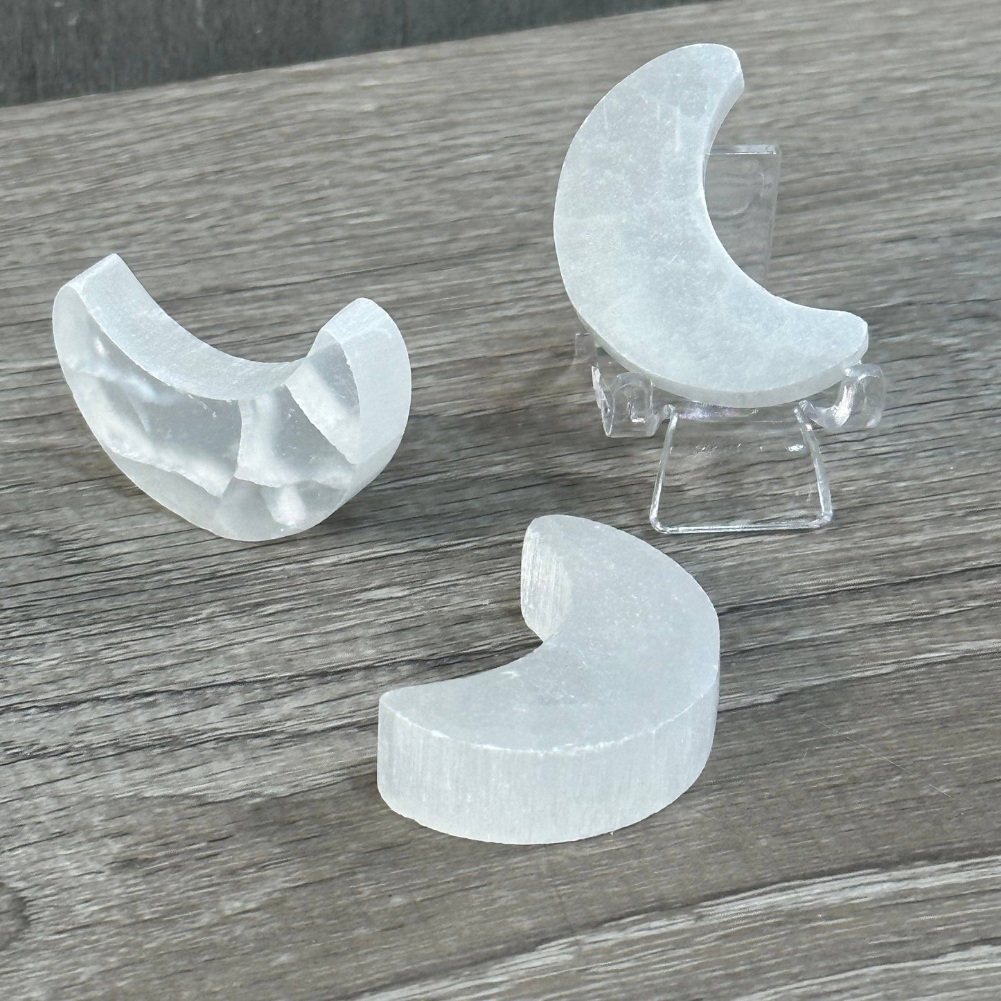 Selenite 1.5” Moon Crystal